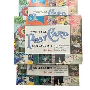 The Vintage Postcard Collage Kit: 100 Classic Postcards. By Kelly Lynch. New!